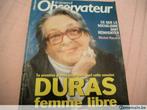 revue nouvel observateur. "marguerite duras"., Boeken, Verzenden, Gelezen