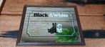 Authentique miroir publicitaire Black & White whisky, Comme neuf, Envoi, Panneau publicitaire