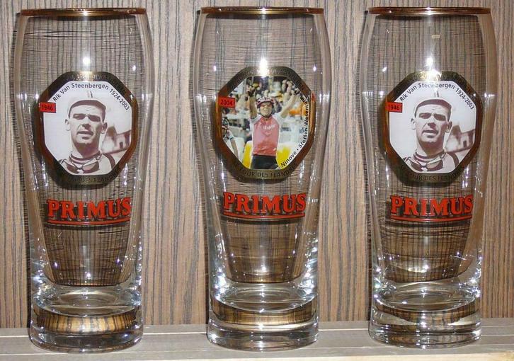 3 glazen  van  PRIMUS  (m) (doos 4), Verzamelen, Glas en Drinkglazen, Ophalen of Verzenden