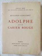 Benjamin. Constant  Adolphe - Cahier rouge -  A Sauret, 1953, Enlèvement ou Envoi, Benjamin Constant