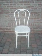 stoel rieten zit, Huis en Inrichting, Stoelen, Ophalen, Gebruikt, Wit, Metaal