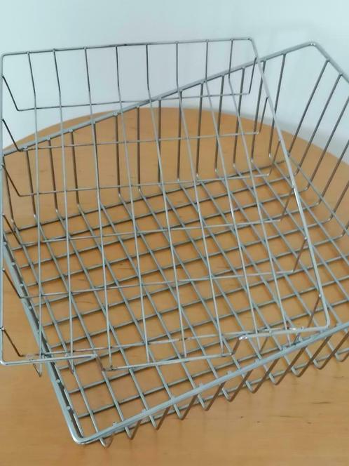 ⭐️ doos inox jaren 50 2 opslag / verchroomde metalen brieven, Antiek en Kunst, Antiek | Kantoor en Zakelijk, Ophalen