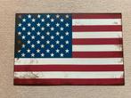 Plaque métal décorative drapeau USA, Minder dan 50 cm, Minder dan 50 cm, Zo goed als nieuw, Metaal of Aluminium