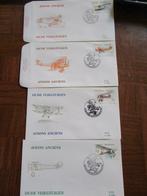 4 avions anciens obliteres, Aviation, Avec enveloppe, Affranchi, Envoi
