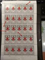 België 1966 Wapen Paus Paulus VI vel plaat 4 plaatfouten **, Postzegels en Munten, Postzegels | Europa | België, Overig, Orginele gom