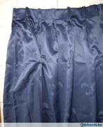 Te koop elegante donkerblauw gordijnen+bedovertrek, Huis en Inrichting, Stoffering | Gordijnen en Lamellen, Ophalen, Zo goed als nieuw