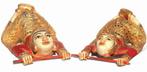 Asie - 2 statuettes traditionnelles en bois  F272, Antiquités & Art, Enlèvement ou Envoi