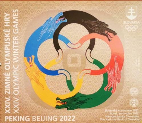 SLOWAKIJE 2022 BU  Peking Beijing, Postzegels en Munten, Munten | Europa | Euromunten, Slowakije, Verzenden