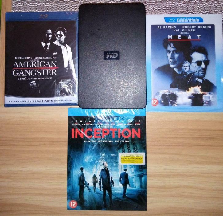 WESTERN DIGITAL Disque dur externe 2 To = 2000 Go + films Bl, Computers en Software, Harde schijven, Zo goed als nieuw, Server