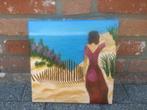 Dame aan het strand, Antiek en Kunst, Ophalen of Verzenden
