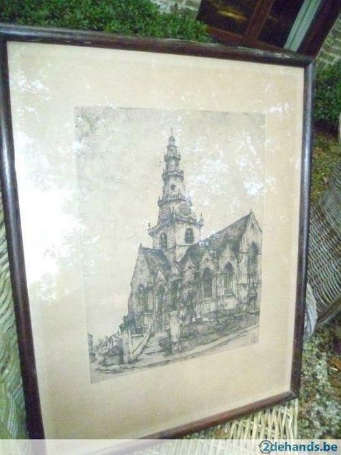 gafiek van Désiré Naeyaert, Antiek en Kunst, Kunst | Etsen en Gravures