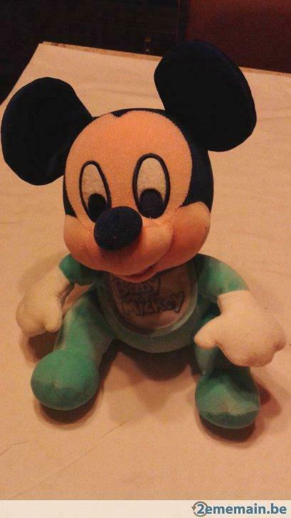 Mickey Baby knuffel, Kinderen en Baby's, Speelgoed | Knuffels en Pluche, Gebruikt, Overige typen, Ophalen of Verzenden