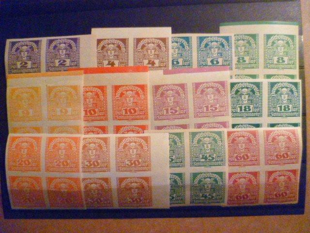 Oostenrijk, Deutschosterreich, 1917, ongetand met opdruk WO1, Postzegels en Munten, Postzegels | Europa | Oostenrijk, Verzenden