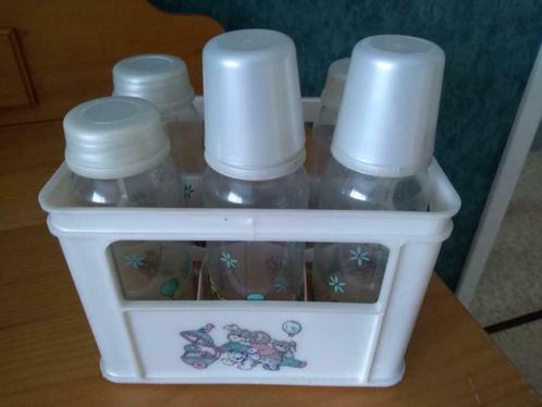 Flessenbox met 6 flessen, sapflesje en speentjes, Kinderen en Baby's, Babyvoeding en Toebehoren, Zo goed als nieuw, Overige typen