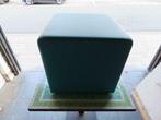 Turquoise leder poef zitkubus 8 beschikbaar, Overige typen, Zo goed als nieuw, Ophalen, Overige kleuren