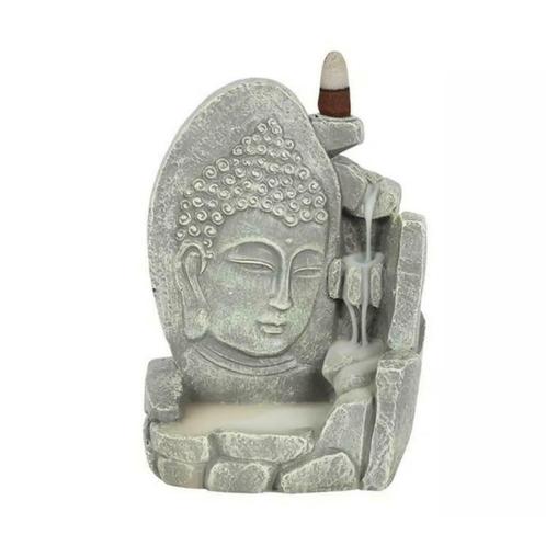 Buddha face wierrook kegelbrander met 2 soorten geur cones., Maison & Meubles, Accessoires pour la Maison | Statues de Bouddha
