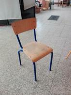 chaise  bleu metal bois enfant, Ophalen of Verzenden, Gebruikt, Overige typen