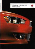 Mitsubishi prijslijst 2011, Livres, Autos | Brochures & Magazines, Envoi, Mitsubishi, Neuf