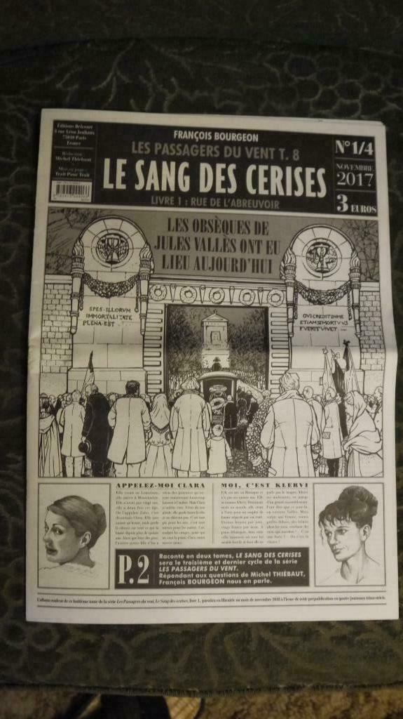 Passagers du vent 08. Le sang des cerises. Journal 1/4, Livres, BD, Neuf, Une BD, Envoi
