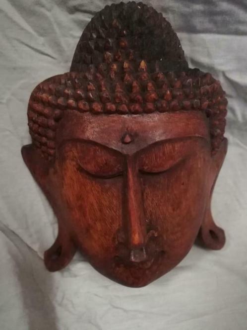 masque bouddha 30 cm en bois de suar, Maison & Meubles, Accessoires pour la Maison | Statues de Bouddha, Neuf, Enlèvement ou Envoi