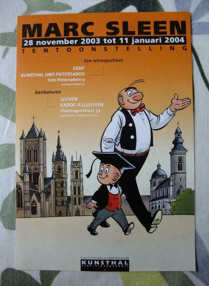 Marc Sleen / Nero: flyer tentoonstelling Gent Kunsthal 2004, Collections, Personnages de BD, Utilisé, Autres types, Autres personnages