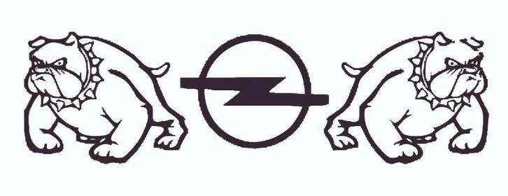 OPEL buldog raamsticker, Auto diversen, Tuning en Styling, Ophalen of Verzenden