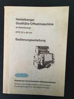 Heidelberger GTO 32 x 46 Bedienungsanleitung, Livres, Envoi