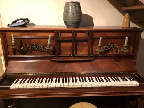 Piano Gaveau avec chandeliers, Musique & Instruments, Pianos, Utilisé, Piano, Brun, Enlèvement