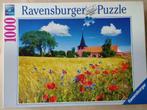 Puzzel 1000 stukjes Ravensburger, Kerk op Bornholm, Ophalen of Verzenden, 500 t/m 1500 stukjes, Legpuzzel, Zo goed als nieuw