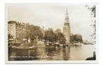 Amsterdam Oude Schans met Montelbaanstoren, Verzamelen, Postkaarten | Nederland, Ophalen of Verzenden, 1940 tot 1960, Gelopen