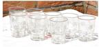 §8 verres décor blanc grappe de raisin, Enlèvement ou Envoi