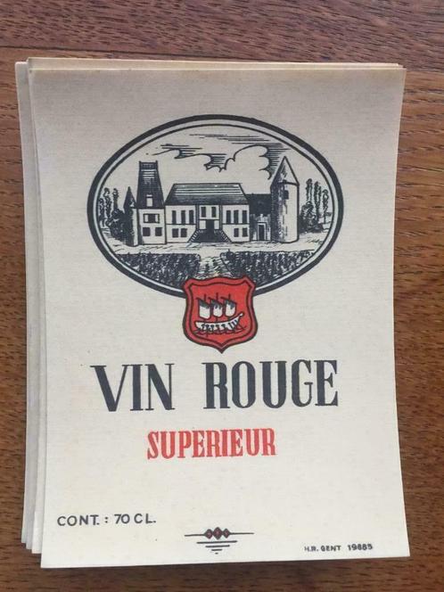40 Etiquettes de vin Gand HR 19885 Litho Myncke v descript, Collections, Vins, Neuf, Vin rouge, Autres régions, Enlèvement ou Envoi