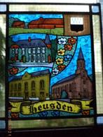 Heusden: Glasraam in lood + ketting. 6.9.1982. Zgan !, Verzamelen, Ophalen of Verzenden, Zo goed als nieuw