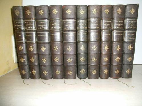 Les merveilles de la nature (A.E. Brehm) - 10 dln, Antiek en Kunst, Antiek | Boeken en Manuscripten, Ophalen of Verzenden