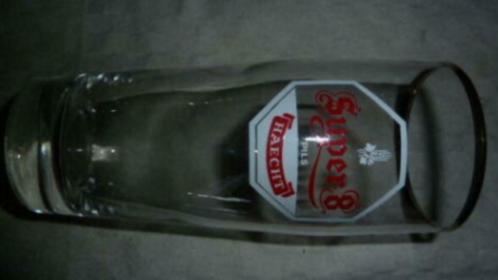 # bier glas SUPER 8 PILS HAACHT dunne letters 25 cl, Verzamelen, Glas en Drinkglazen, Gebruikt, Bierglas, Ophalen of Verzenden