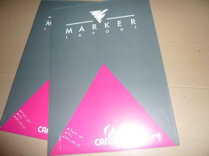 70 feuilles à dessin Marker Layout Canson A3 de 70g/m2 neuf., Hobby en Vrije tijd, Tekenen, Nieuw, Papier, Schets- of Tekenboek