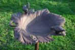 Gepatineerd gietijzeren vogelbad op ronde voet, Ophalen, Nieuw