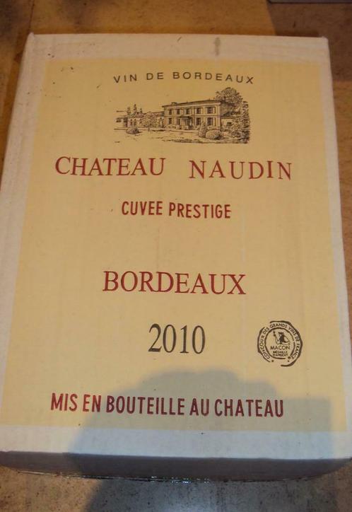 France Bordeaux 2010 Château Naudin - Cuvée Prestige - MdC, Collections, Vins, Neuf, Vin rouge, France, Pleine, Enlèvement