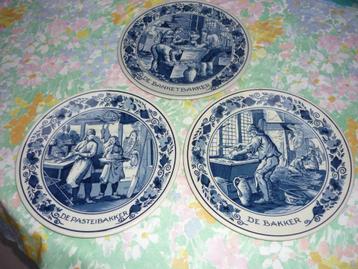 blauw Delftse wandborden beschikbaar voor biedingen