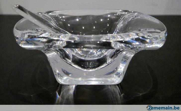 Cendrier en crystal du Val Saint Lambert. Avec pilon., Antiquités & Art, Antiquités | Verre & Cristal