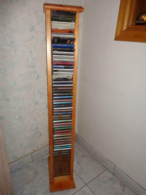 étagère à CD en bois - 60 CD, Huis en Inrichting, Kasten | Wandmeubels, Gebruikt, 100 tot 150 cm, Minder dan 150 cm, 25 tot 50 cm
