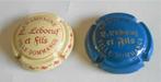 2 Leboeuf et Fils champagne capsules, Ophalen of Verzenden, Gebruikt