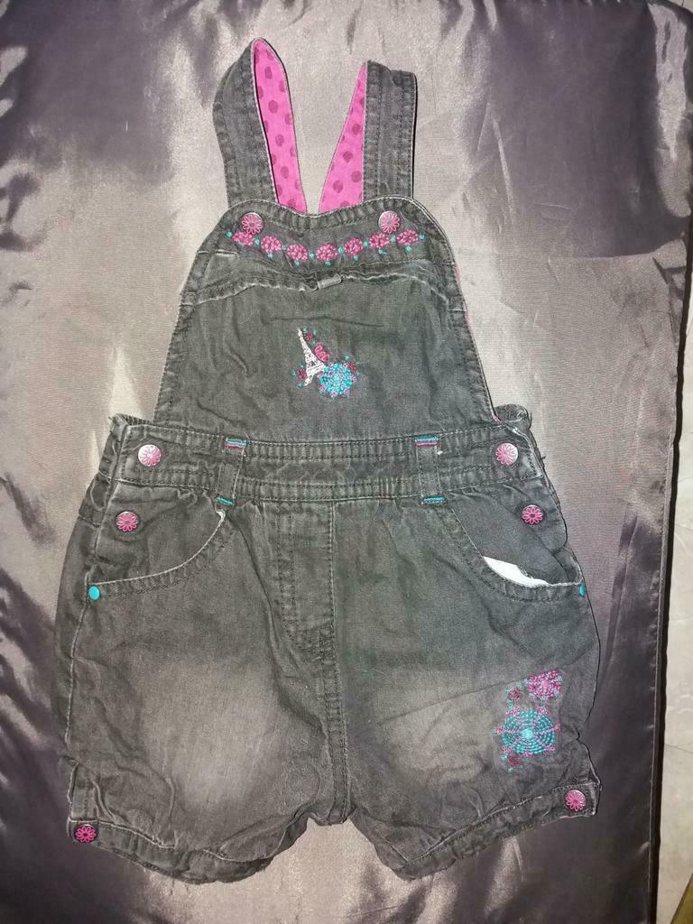 Salopette courte bébé fille T74, Kinderen en Baby's, Babykleding | Maat 74, Gebruikt, Meisje, Overige typen, Ophalen of Verzenden