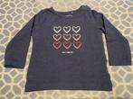 Longsleeve Jbc donkerblauw maat 68 (eerder 62), 2x gedragen!, Enfants & Bébés, Vêtements de bébé | Taille 62, Comme neuf, Fille