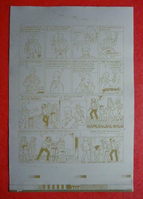 Kiekeboe / De Kiekeboes: originele drukplaat - nr 100, pg 3, Livres, BD, Enlèvement ou Envoi