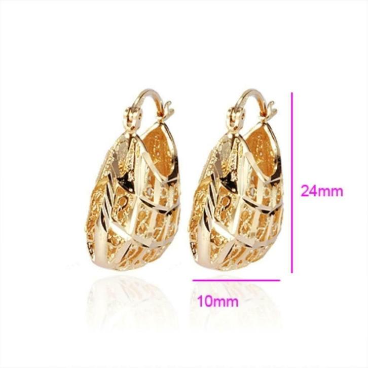Boucles d oreilles Sac Neuf N 36853, Handtassen en Accessoires, Oorbellen, Nieuw, Knopjes of Stekers, Overige materialen, Goud