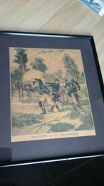 kader "de voorpagina van het krantje van 4/7/1897" H: 46x41, Huis en Inrichting, Woonaccessoires | Lijsten, Minder dan 50 cm, Ophalen of Verzenden