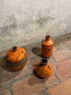 3 vazen oranje Pomax, Maison & Meubles, Accessoires pour la Maison | Vases, Comme neuf, Enlèvement ou Envoi, Poterie ou Porcelaine