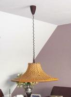 Prachtige houten designlamp, Huis en Inrichting, Lampen | Hanglampen, Zo goed als nieuw, Hout, 50 tot 75 cm, Ophalen