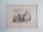 ets moeder en kind, Ch. Jacque, Antiek en Kunst, Kunst | Etsen en Gravures, Ophalen of Verzenden